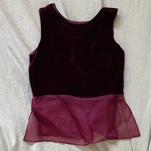 Tristan and Iseut velour crop top